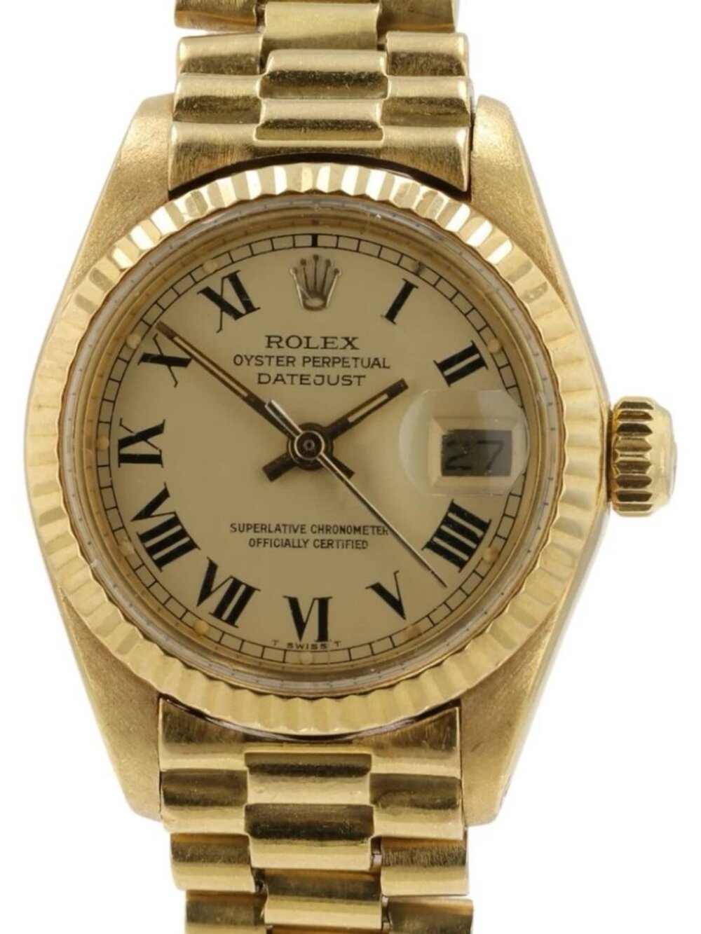 Rolex Ladies Datejust Buckley Dial 18k Yellow Gold 26mm Automatic Womens